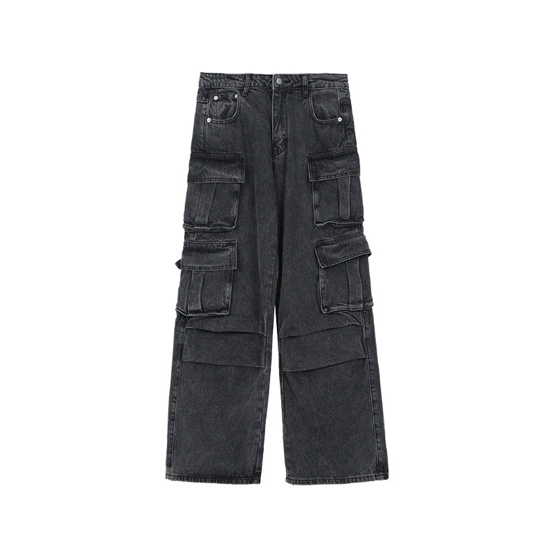 Straight Jeans Men's Loose Vintage Vintage Casual - ANIBEY