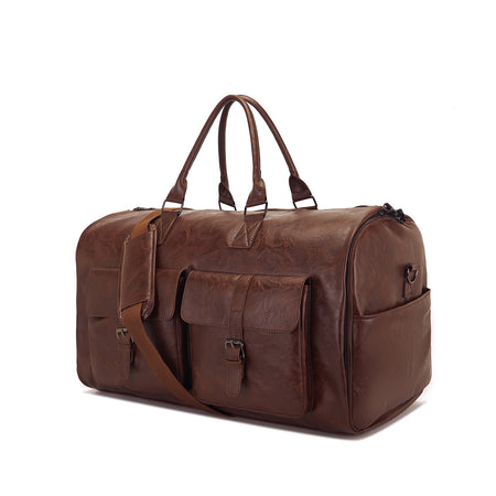 Travel Convenient Portable Garment Bag PU Leather Luggage Bag - ANIBEY