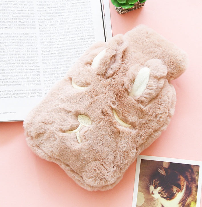 Creative Hot Water Bottles Winter Cute Cartoon Hot Water Bag Cat Animal Plush Warm Water Bags PVC Hand Warmer Water-Filling Bag - ANIBEY