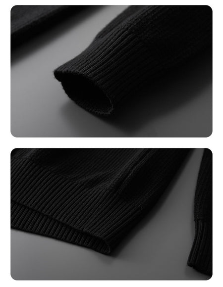 Fake Two-Piece Shirt Collar Knitted Sweater For Men - ANIBEY