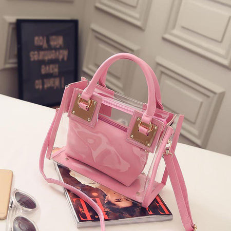 Women's Transparent Handbags Beach Bags Clear Jelly crystal Purse Crossbody Bags - ANIBEY