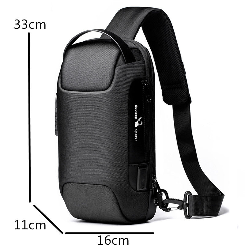 Men Chest Bag Messenger Bag Anti-theft Shoulder Bags Chest Bag Pack For Male - ANIBEY
