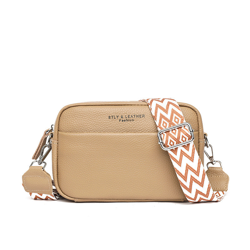Fashion Shoulder Crossbody Bags With Rhombus Embroidered Wide Shoulder Strap Cute Small Square Bag Women - ANIBEY