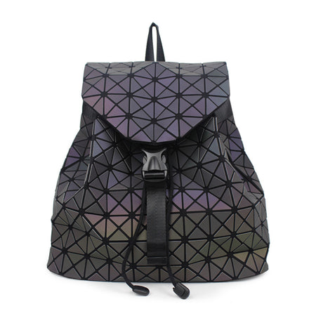 Colorful Geometric Fashion Folding Rhombus Backpack - ANIBEY