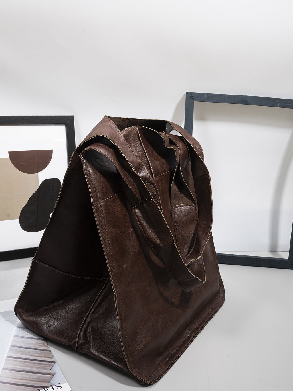 Soft Leather Large Capacity One-shoulder Tote Bag - ANIBEY