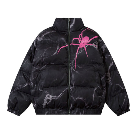 Printed Loose Cotton Jacket Men's And Women's Hip Hop Couple Coat - ANIBEY