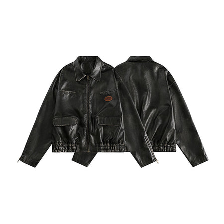 Men's Fashion Retro Distressed Pleated All-matching Jacket - ANIBEY