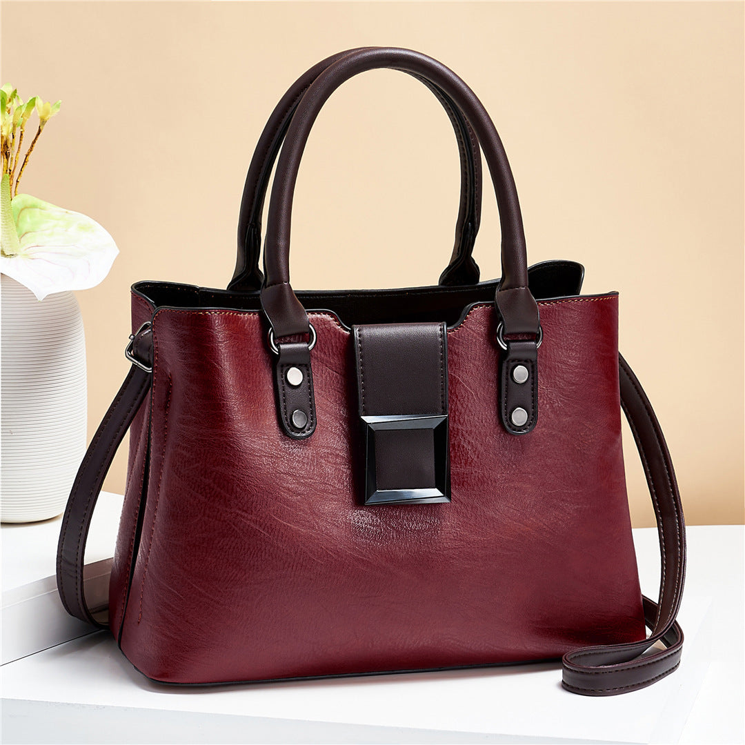 Women Shoulder Bag Big Buckle Handbags Work Daily Office Crossbody Bags - ANIBEY