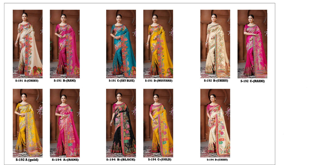 Woven Dola Silk Designer Saree – Jodhpuri Galax - ANIBEY