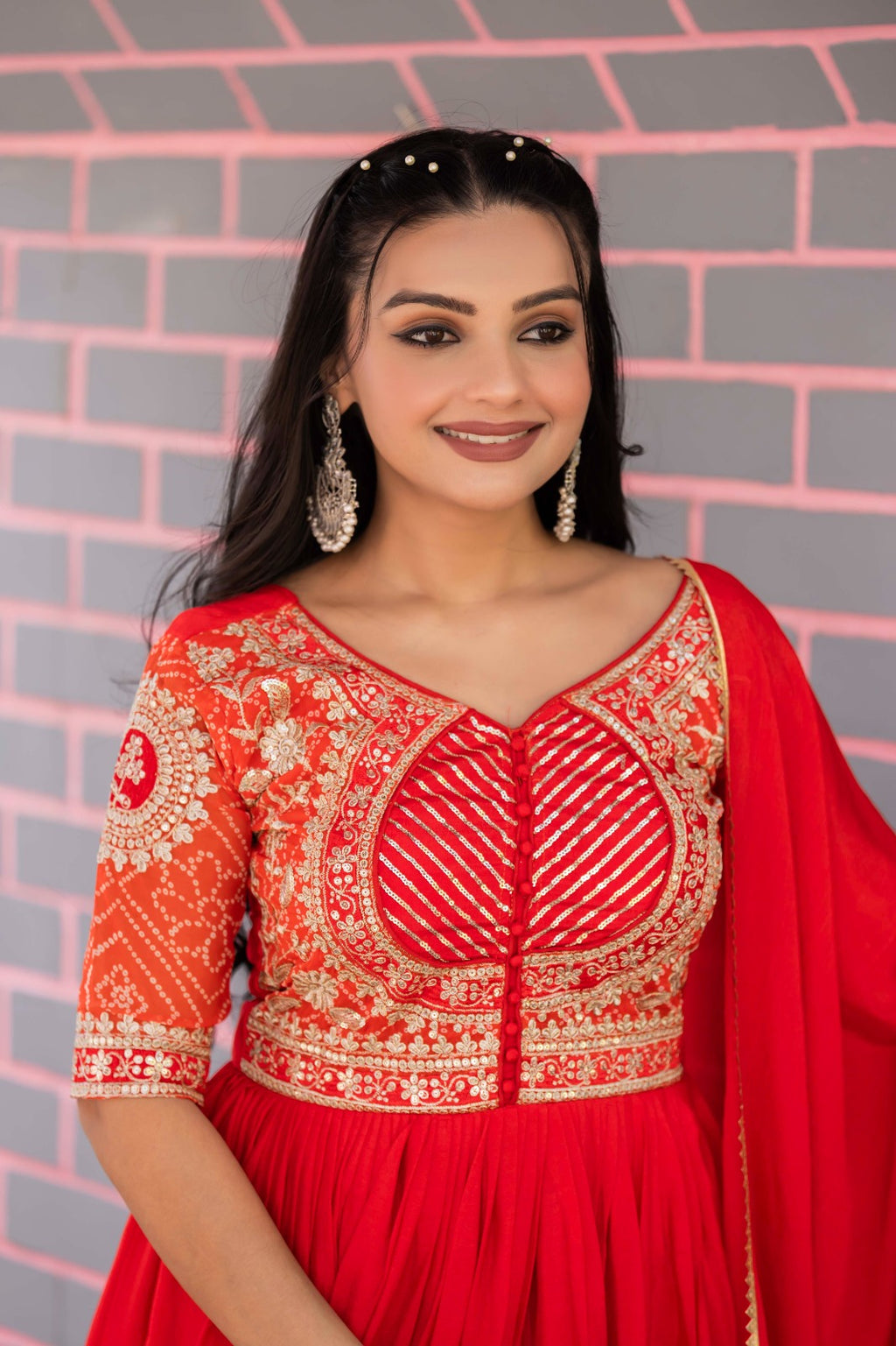 Jk Mart Embroidery work traditional gown Price in India - ANIBEY
