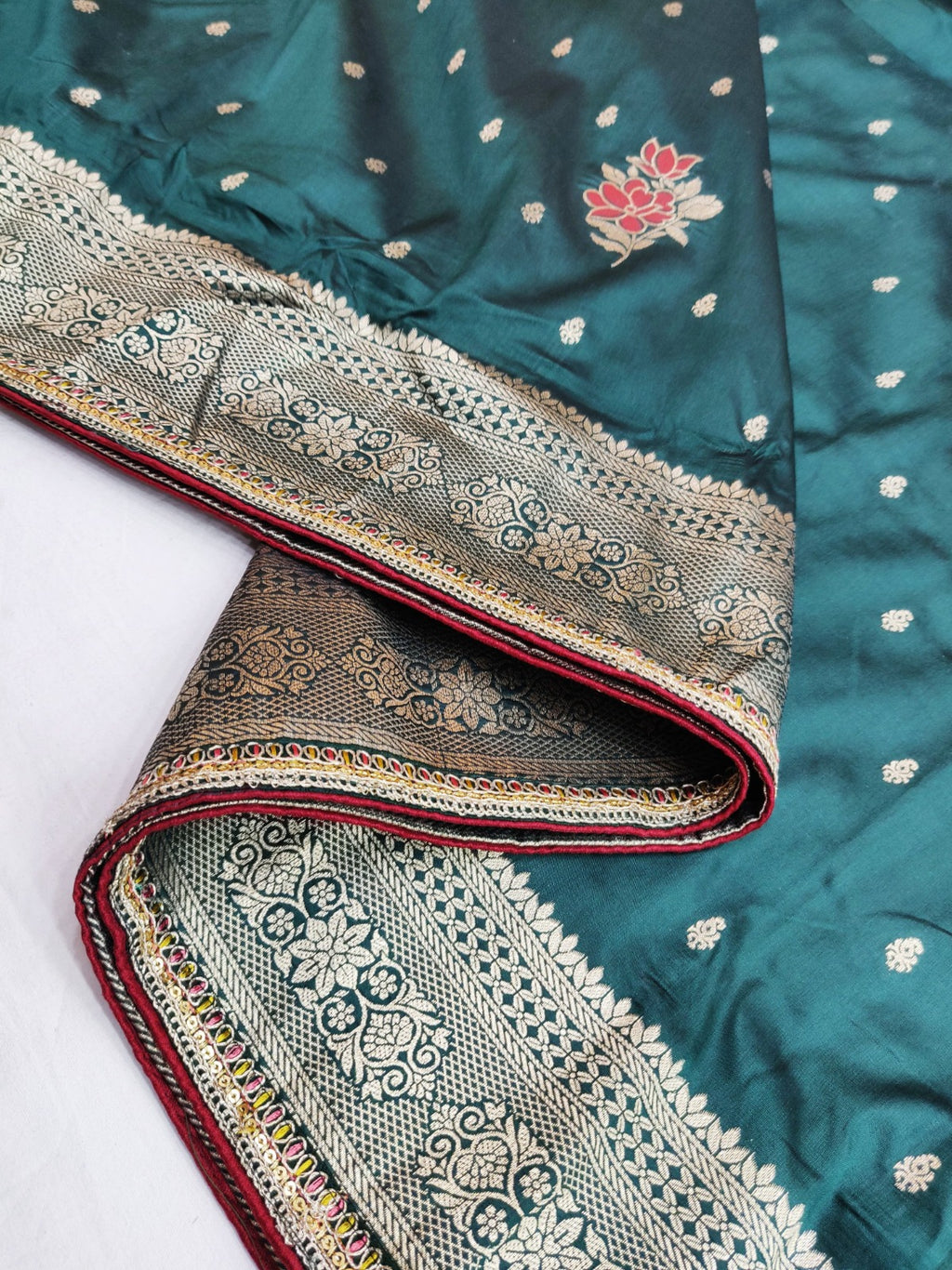 Latest Exclusive Banarasi Saree Satin Silk Embroidery With - ANIBEY