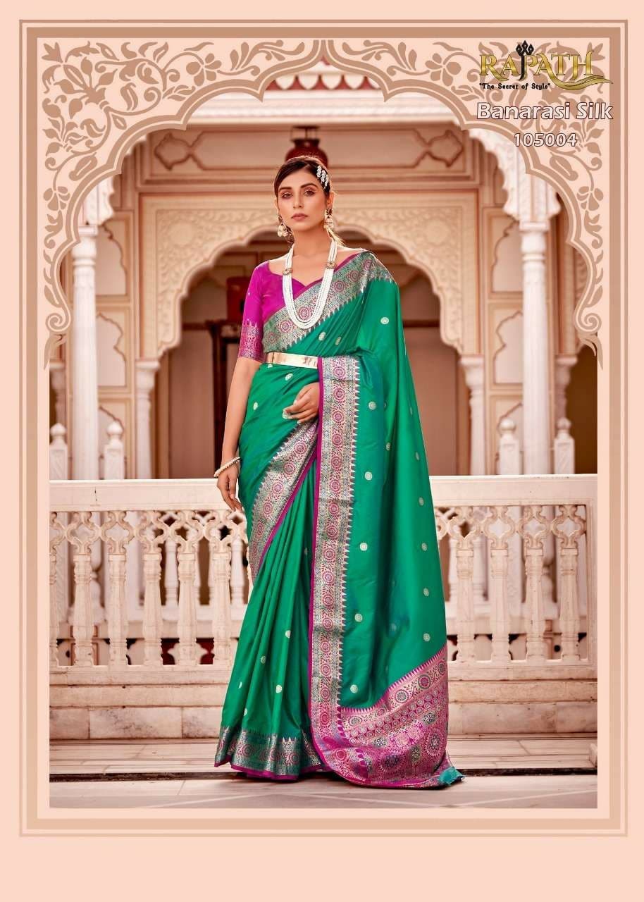 Indian Saree Traditional Banarasi Silk - ANIBEY