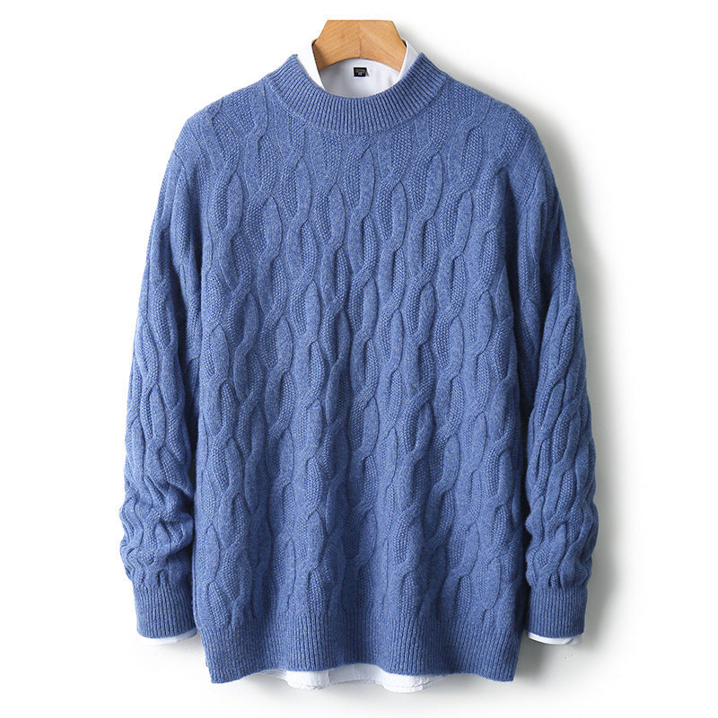 Men's Round-neck Thick Pullover Sweater - ANIBEY