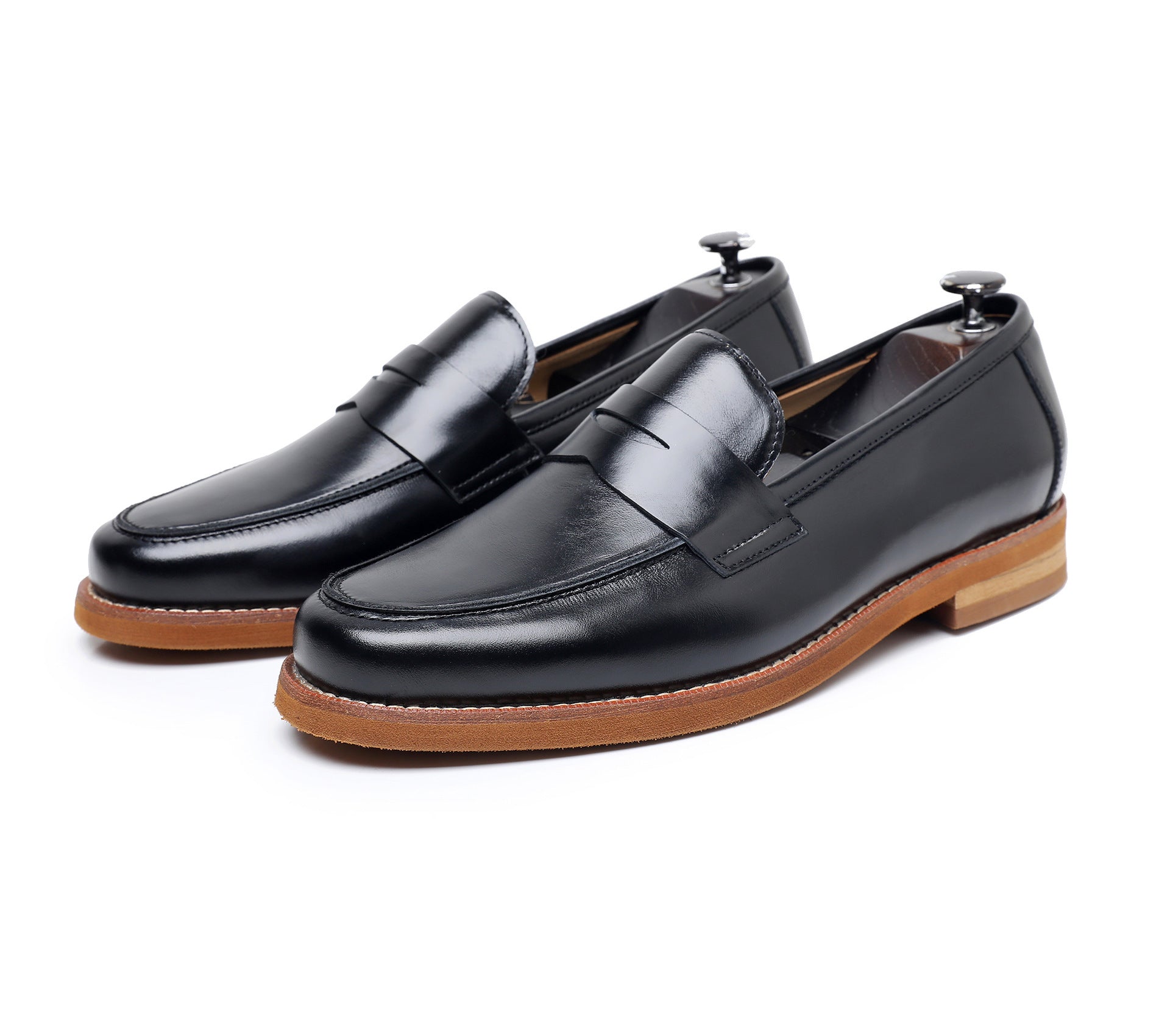 Retro Loafers Genuine Leather Handmade Leisure - ANIBEY