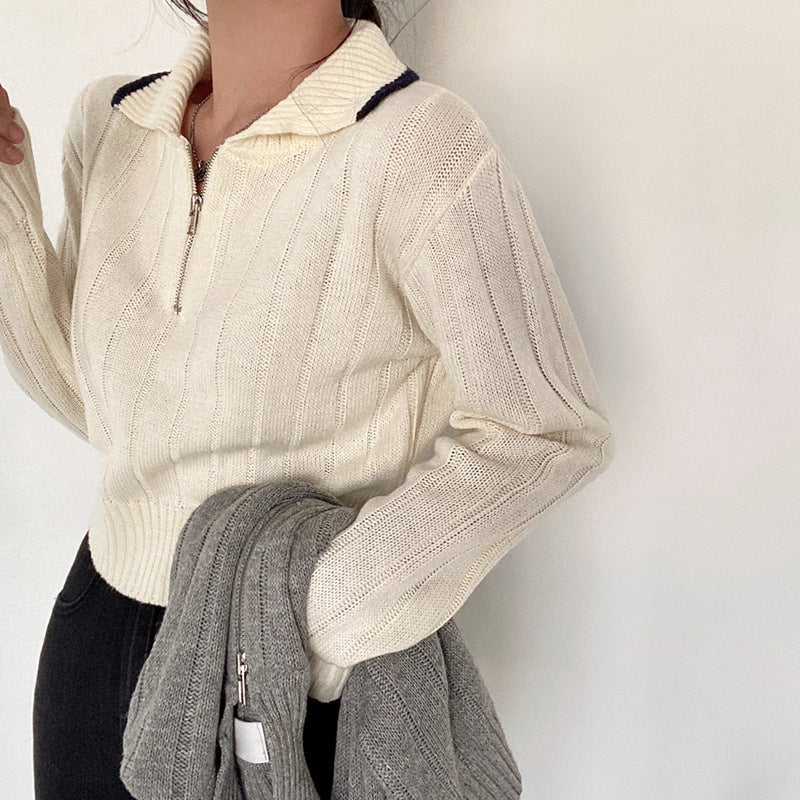 Women Self Design Long-Sleeved Winter Top - ANIBEY