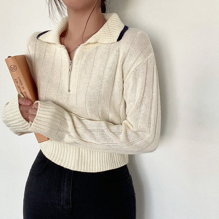 Women Self Design Long-Sleeved Winter Top - ANIBEY