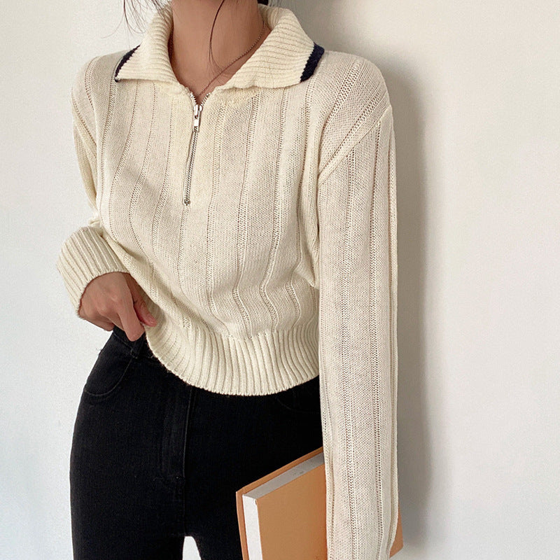 Women Self Design Long-Sleeved Winter Top - ANIBEY