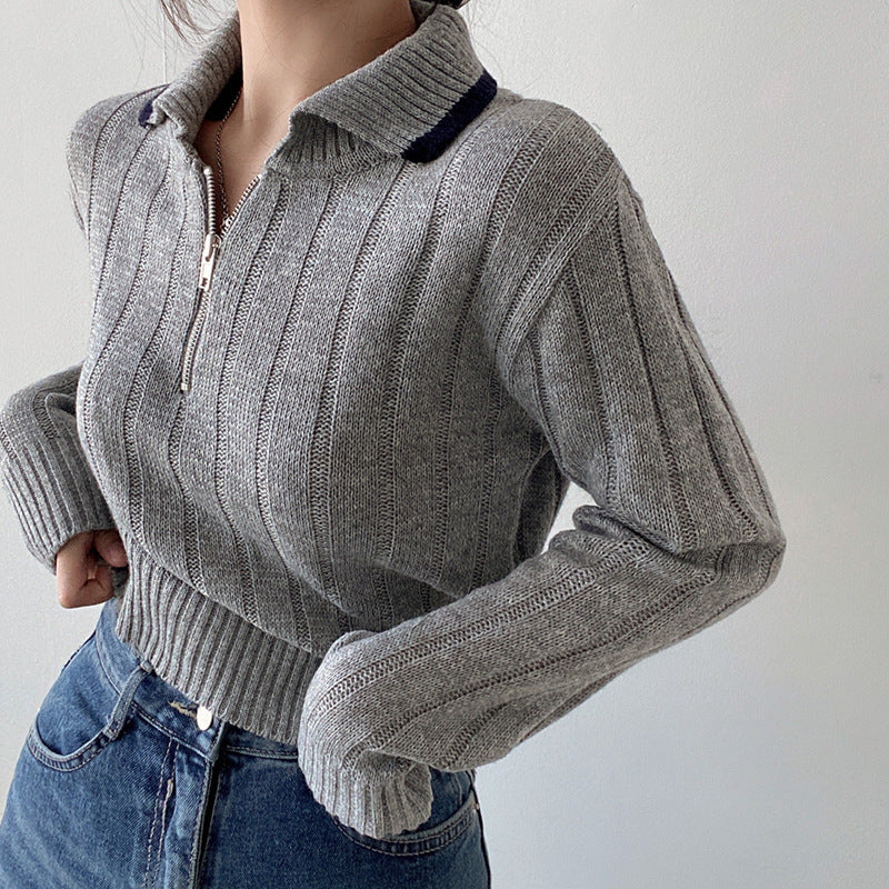 Women Self Design Long-Sleeved Winter Top - ANIBEY