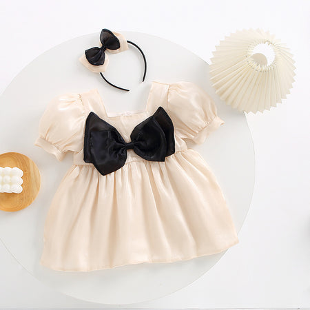 Baby Girls Princess Rompers Child Short Sleeves Lace Dress - ANIBEY