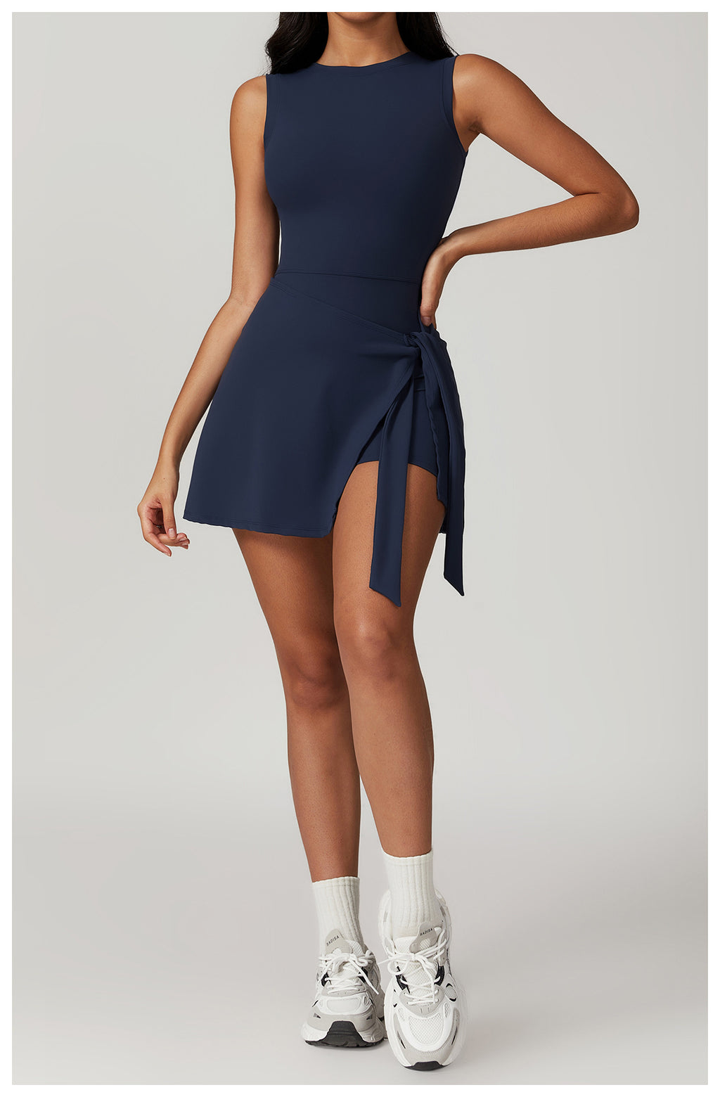 sual Fitness Fake Two-piece Tight Sports Dress - ANIBEY