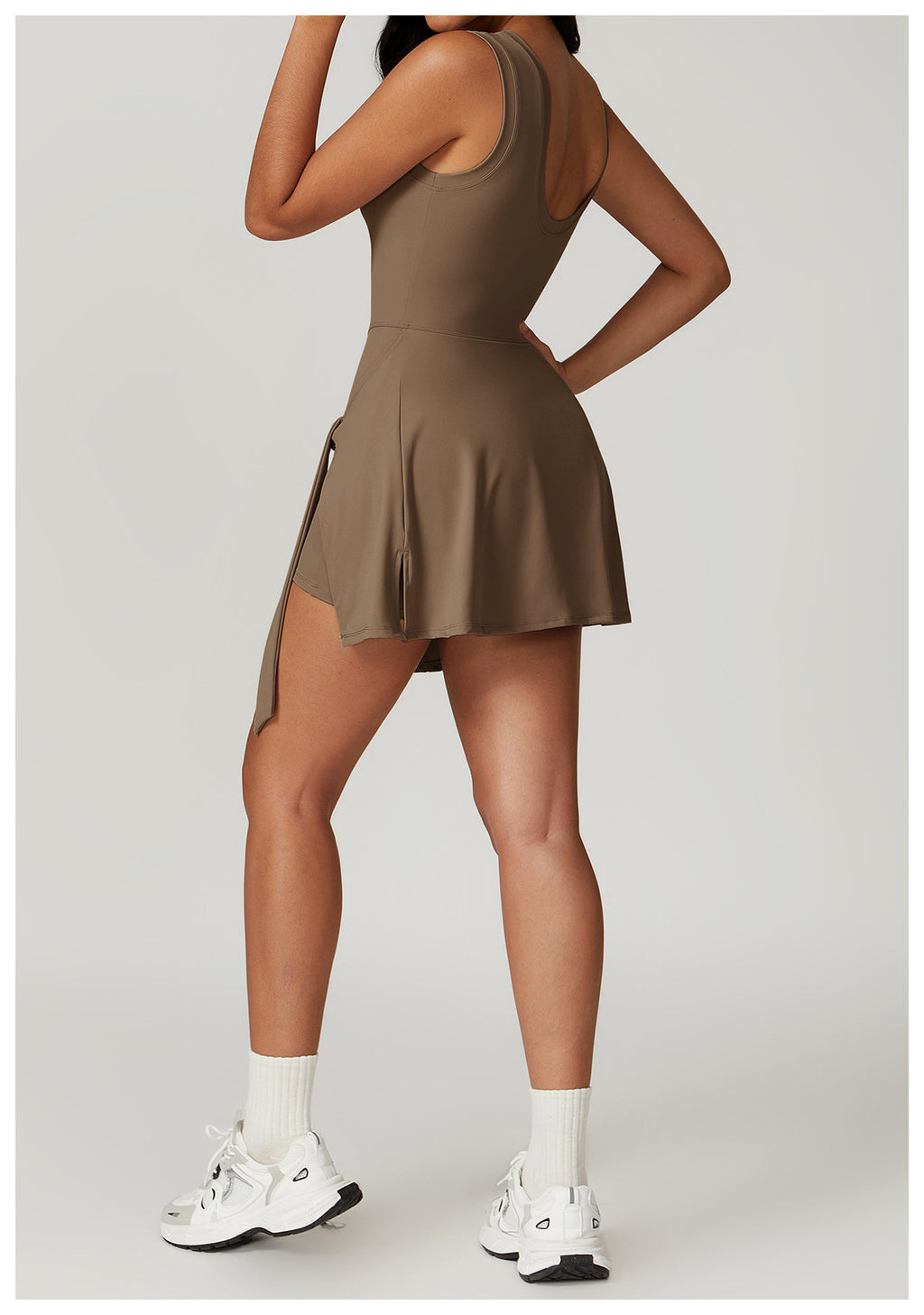 sual Fitness Fake Two-piece Tight Sports Dress - ANIBEY
