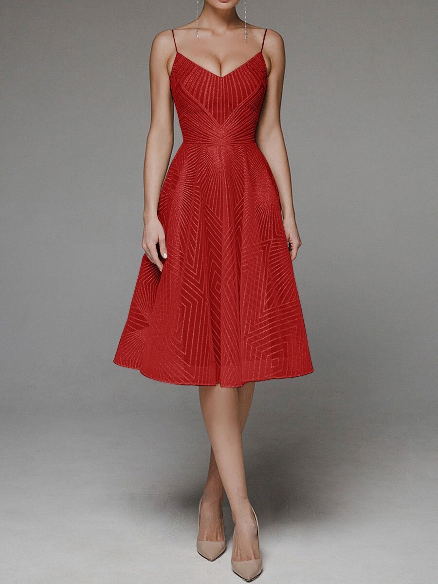 Women's Summer Sling Embroidered Sleeveless Dress - ANIBEY