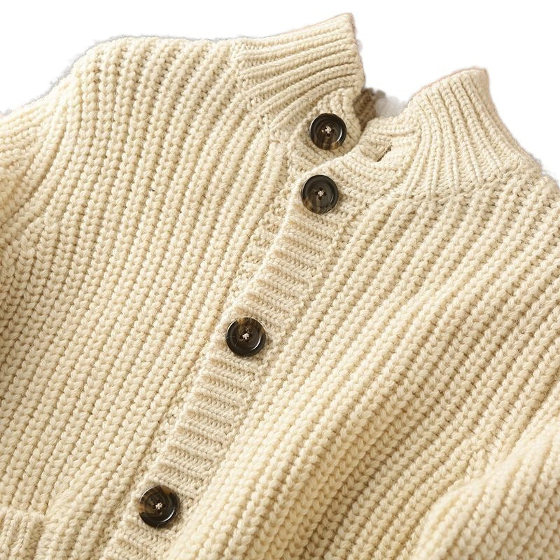 Wool Knitted Batwing sleeve Cardigan Sweater For Men - ANIBEY