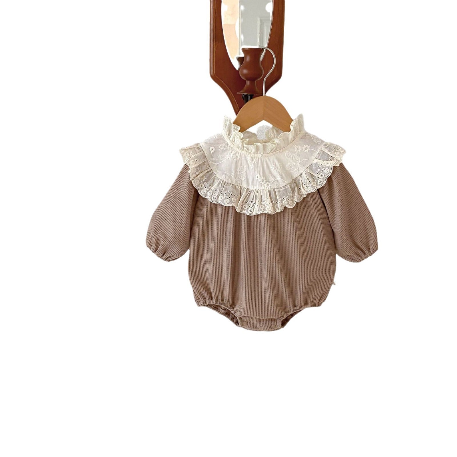 Baby Spring And Autumn Long Sleeve Lace Romper - ANIBEY