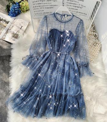 Gentle mesh star dress - ANIBEY