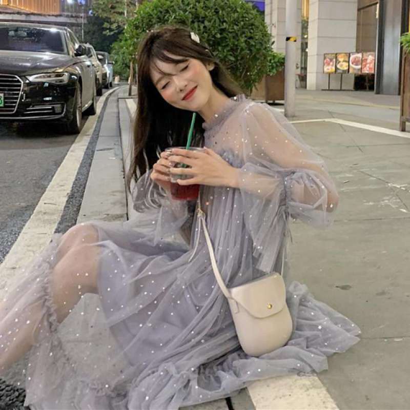 Gentle mesh star dress - ANIBEY
