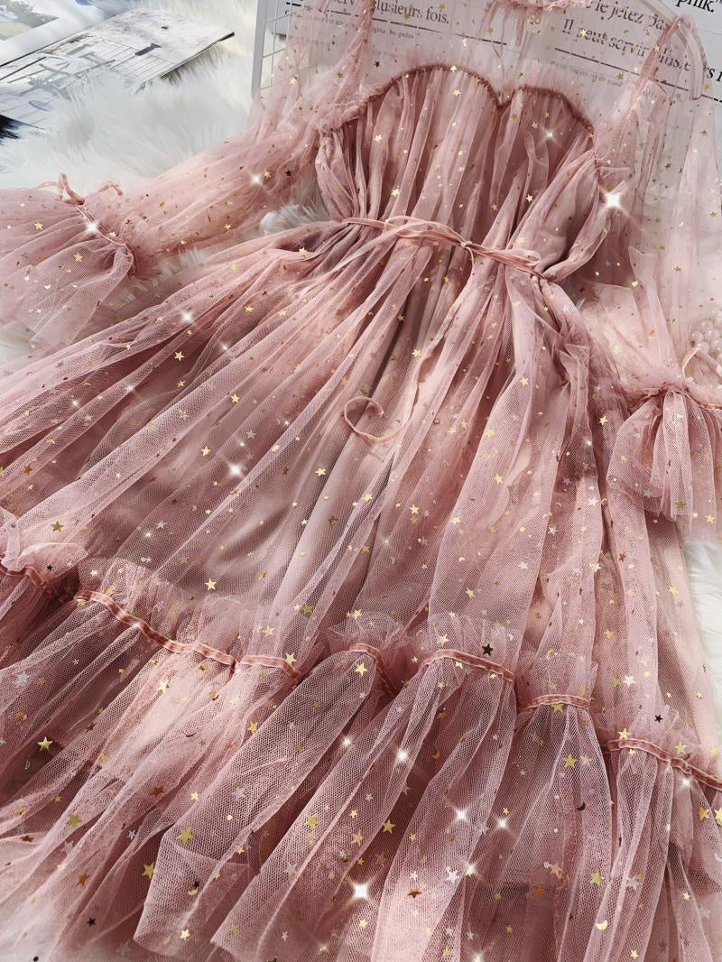 Gentle mesh star dress - ANIBEY