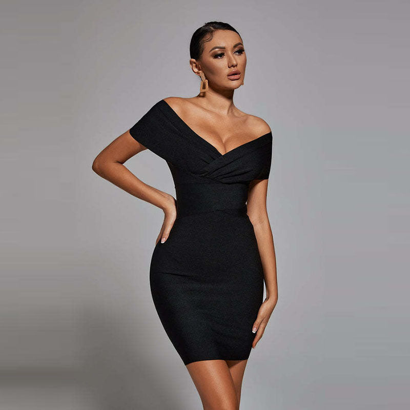 Graceful European And American Evening Dress Birthday Party Short Skirt - ANIBEY