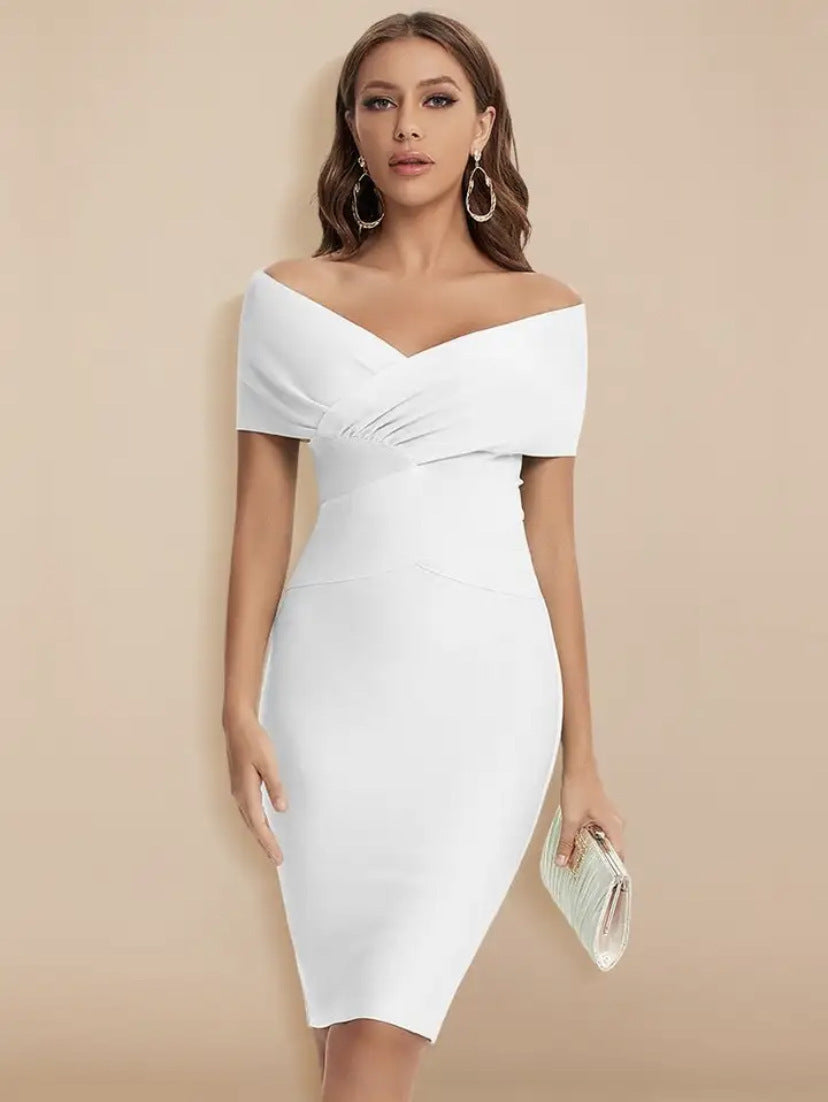 Graceful European And American Evening Dress Birthday Party Short Skirt - ANIBEY