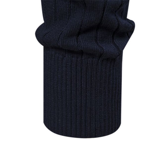 Men's Solid Color Stand Collar Half-Zipper Knit Sweater - ANIBEY