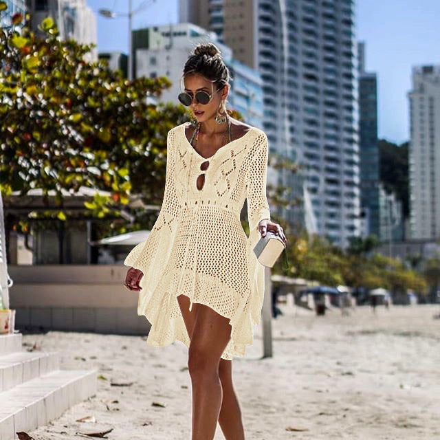 Women Swimsuit Cover-up Beach Bathing Beach Dress - ANIBEY