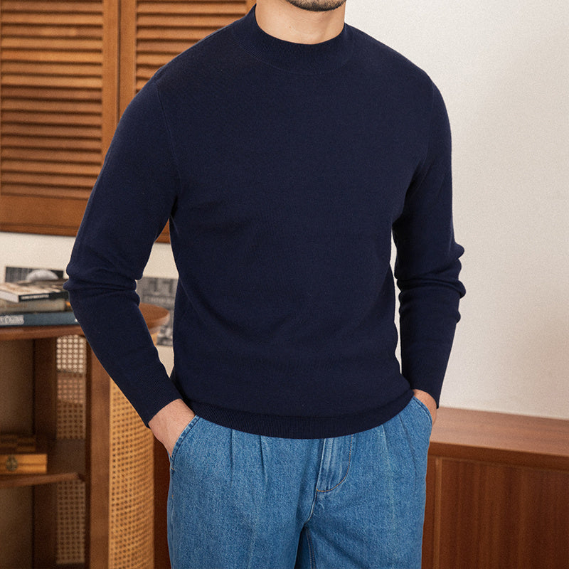 Commuter Sheep Wool Base Slim-fit Sweater for Men - ANIBEY
