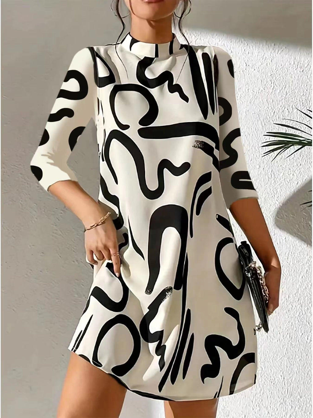 Styles Printing Polyester Women Dress - ANIBEY