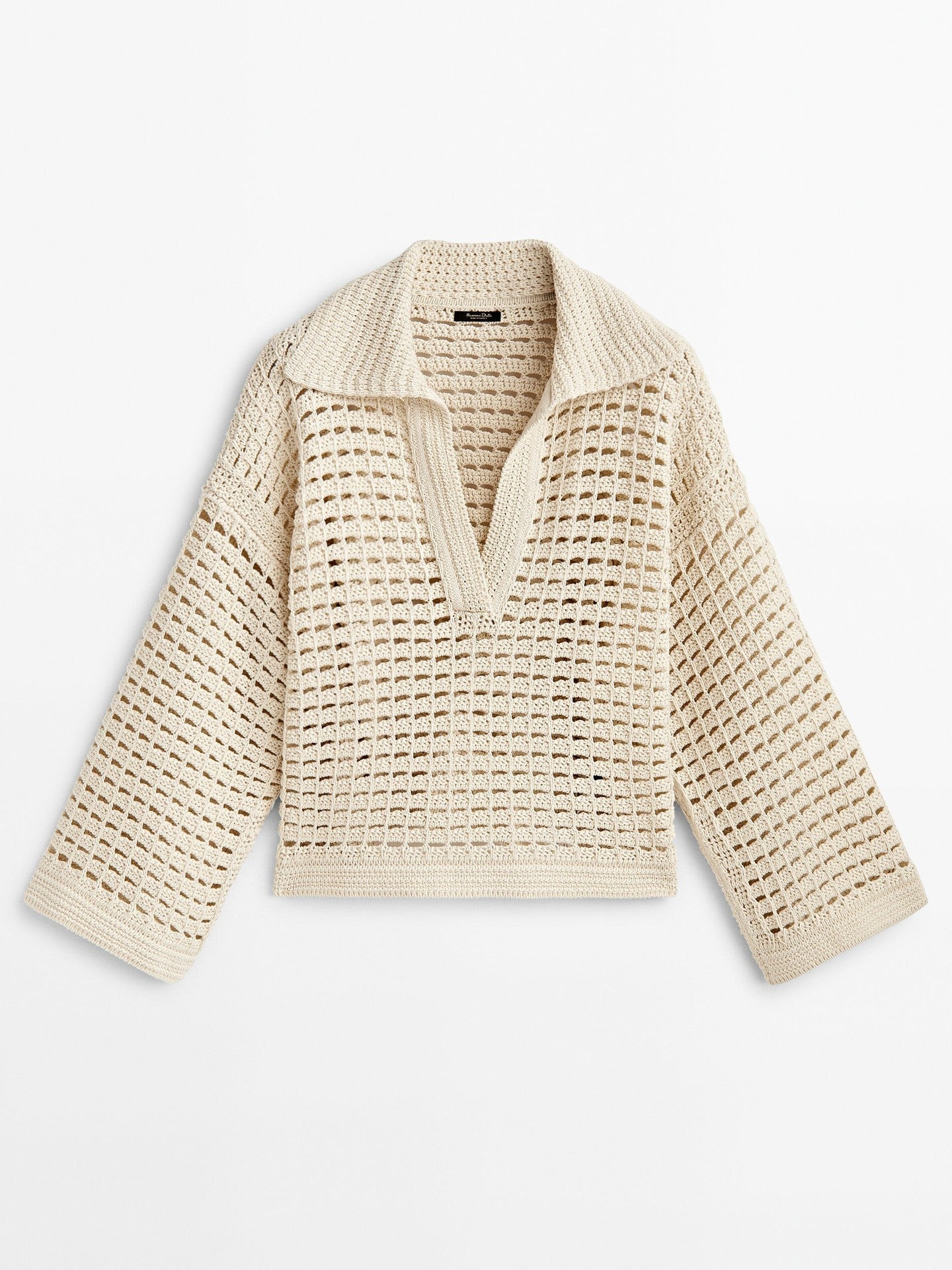 Women's Pastoral Style Knitted Crochet Summer Mesh Sweater - ANIBEY