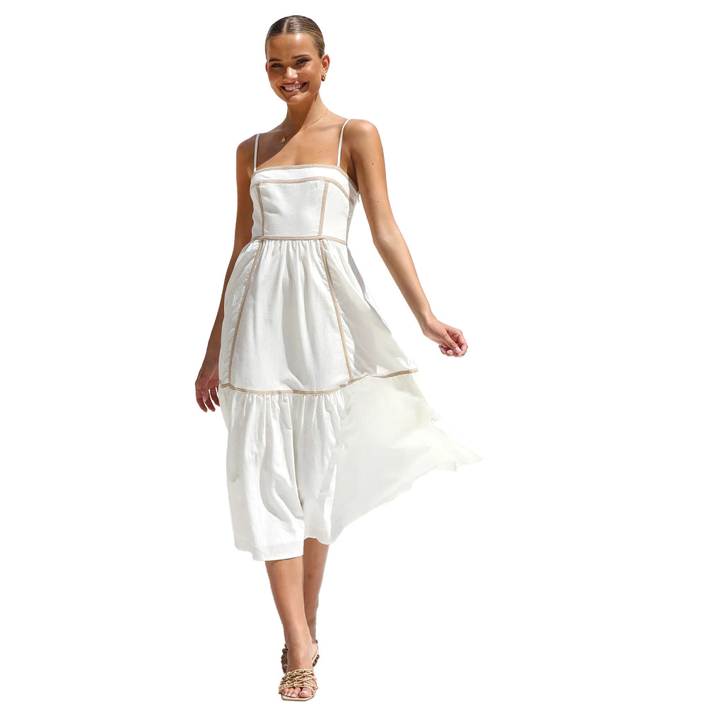 Sweet Mid-length Small Sling Dress - ANIBEY
