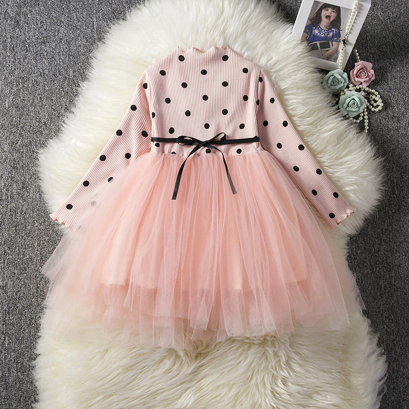 Baby Girls Spring Winter Long Sleeve Tutu Lace Dresses Infantil Newborn 1st Birthday Party Clothes Christening Gown Casual Wear - ANIBEY