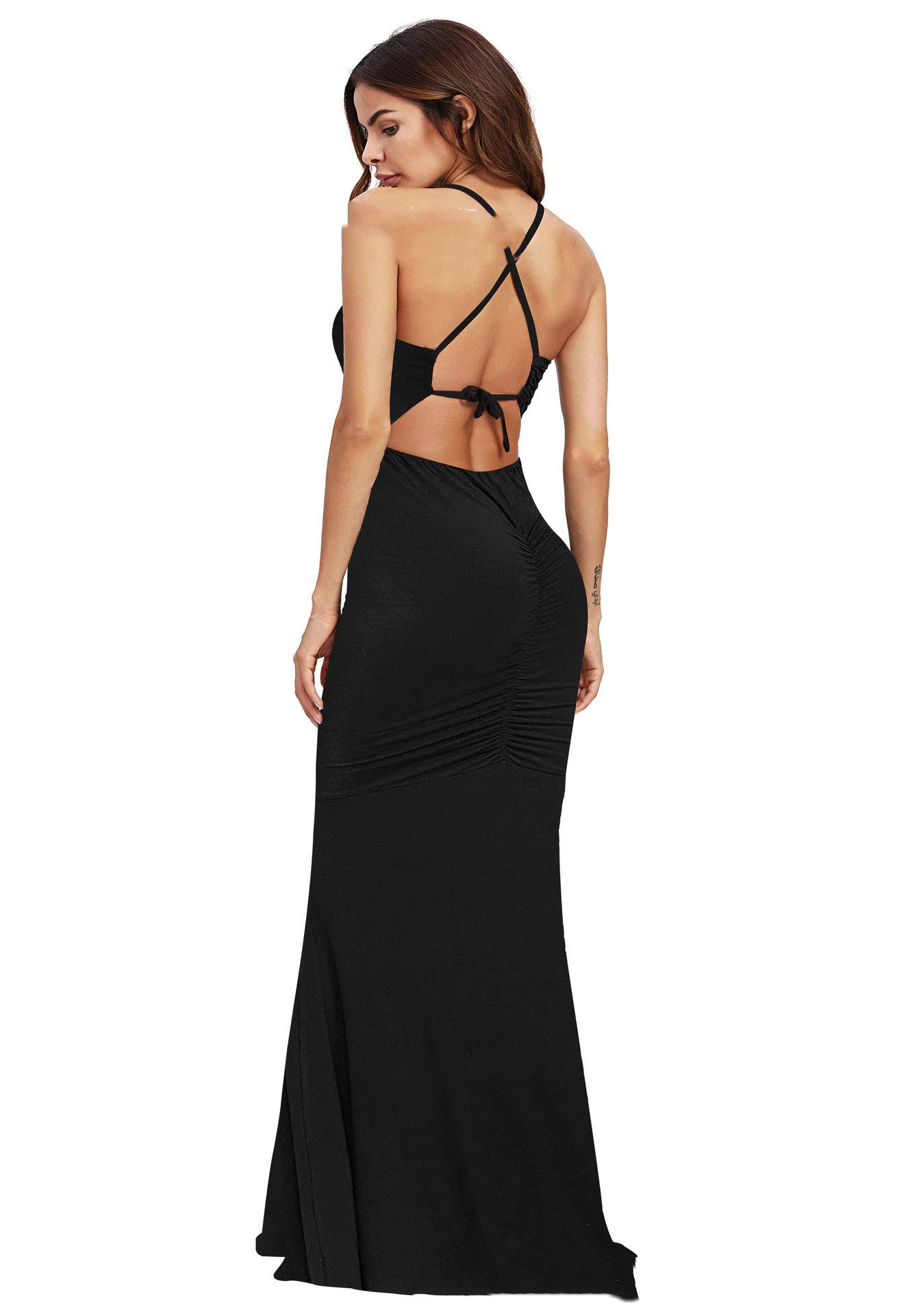Bundled Wind Exposed Waist Long Sexy Nightclub Party - ANIBEY