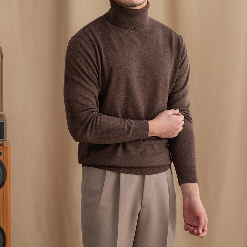 Slim-fit Turtleneck Warm Bottoming Sweater for Men - ANIBEY