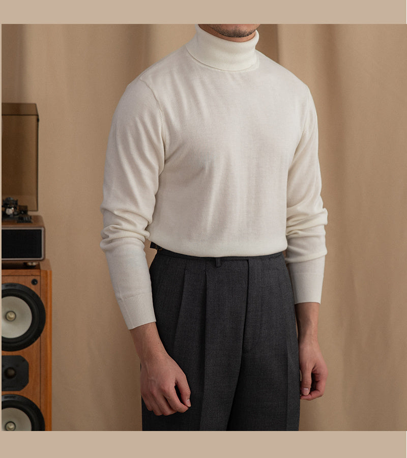 Slim-fit Turtleneck Warm Bottoming Sweater for Men - ANIBEY