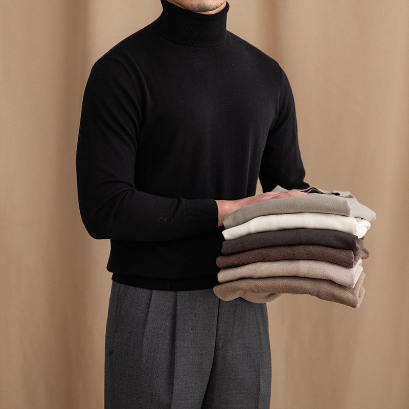 Slim-fit Turtleneck Warm Bottoming Sweater for Men - ANIBEY