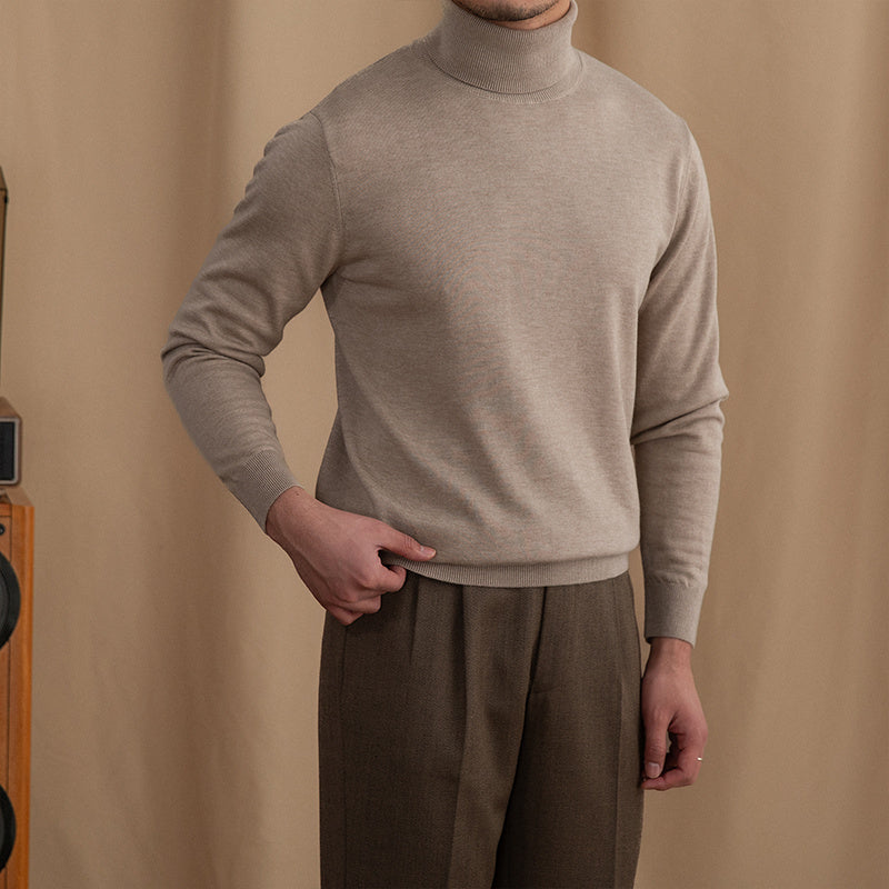 Slim-fit Turtleneck Warm Bottoming Sweater for Men - ANIBEY