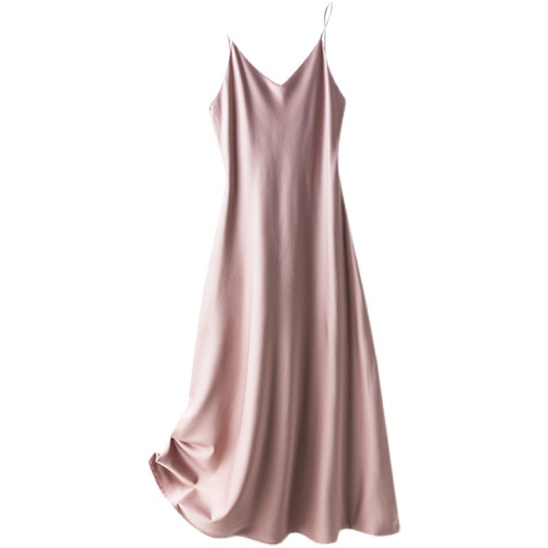 Women's Bottoming Temperament French Style Long Dress With Suspenders - ANIBEY