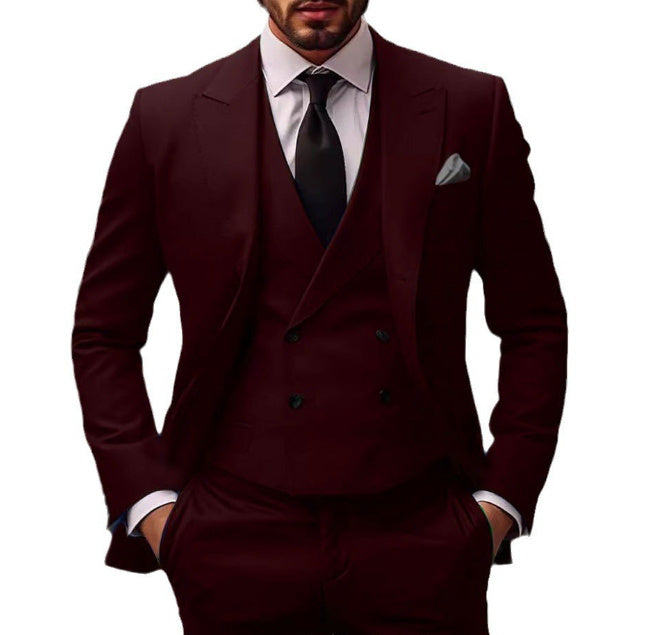 Plus Size Suit Three-piece Dress Suit - ANIBEY