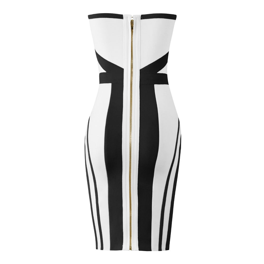 Bright Fashion Bandeau Women's Dress - ANIBEY