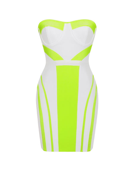 Bright Fashion Bandeau Women's Dress - ANIBEY