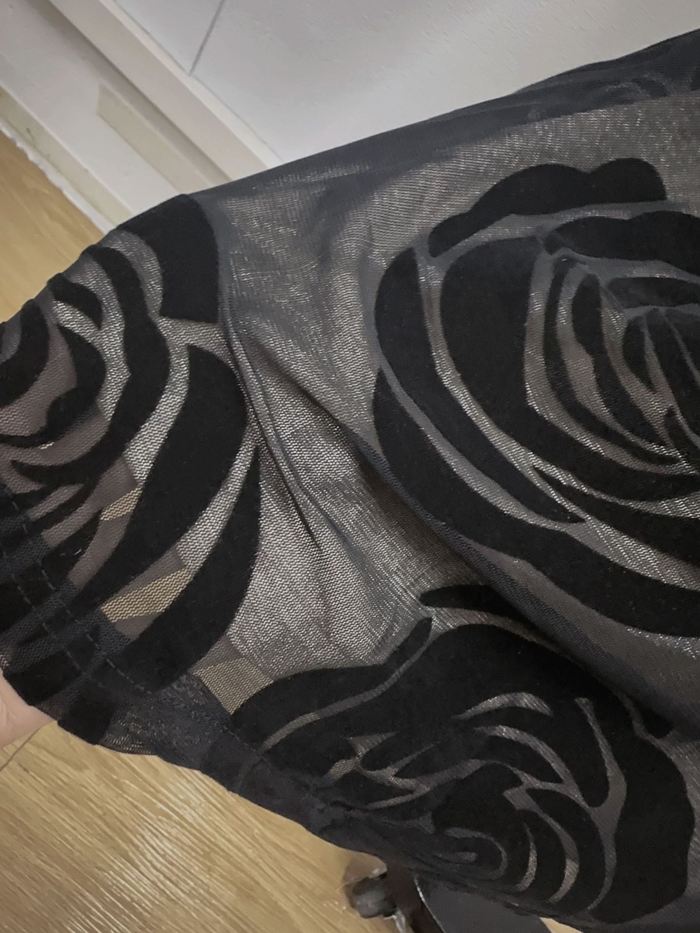 Burnt Flower Sling Slant Shoulder Flower Dress Dress - ANIBEY